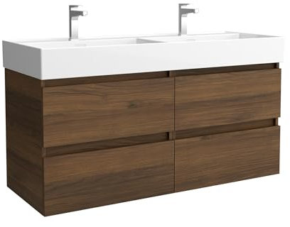 Salgar Mueble de baño Bequia 120cm + Lavabo cerámica | Nogal|120x45x66