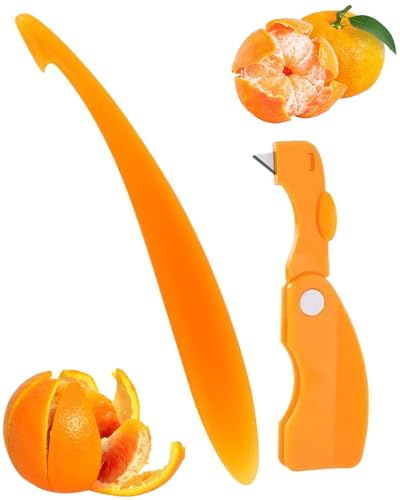 HUVZOR 2 Stück Orangenschäler, Orange Schäler, Effektiver Zitrusschäler für Orangenschäler und Andere Zitrusfrüchte, Orange Peeler Praktisches Schäler Werkzeug für Küche und Alltag