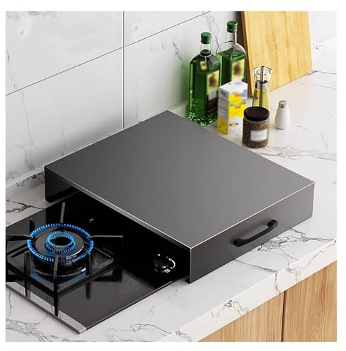 Convenient Gas Hob Cover Easy Cleaning Scratch Resistant Cooker Storage Shelf Cover Plate Suitable for Flats Kitchens WXQTM(30x40x5cm)