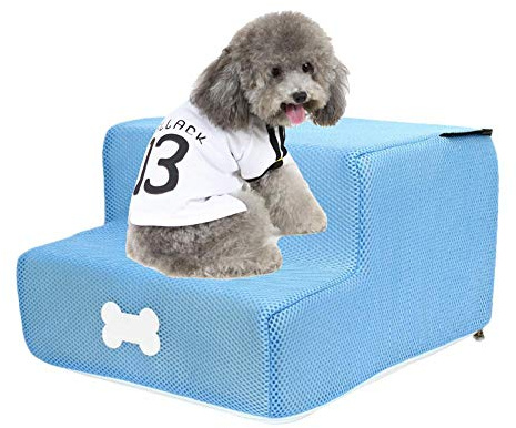 Beaviety Escalier pour animal domestique recouvert de peluche, tapis lavable, 2 couches, pour chien et chat