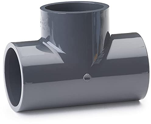 PVC-Muffe T-Stück 90° I 50mm I 1 1/2 Zoll I Klebemuffe I Rohrmuffe mit 2-Anschlüssen I Rohr-Verbindungsstück Fitting I bm069