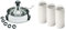 PetSafe Drinkwell 360 Trinkbrunnen für Hunde und Katzen, 3,8 Liter Katzenbrunnen, Edelstahl Trinkbrunnen & Drinkwell 360 Trinkbrunnen Aktivkohlefilter, Ersatzfilter für PetSafe, 3-Stück