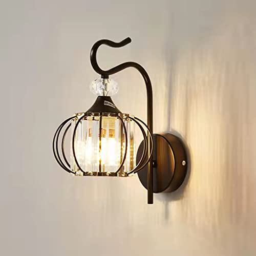 Moderne Applique Murale Industrille en Métal Vintage Retro Verre Lampe Murale E27 Intérieur Luminaire Murale pour Chambre Maison Couloir Salon Salle à Manger Loft Café（sans source lumineuse）…