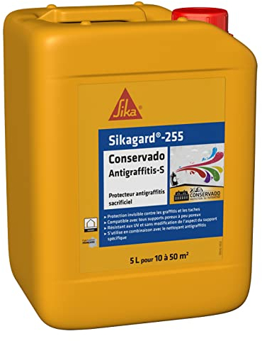 SIKA Gard 255 Conservado antigraffiti S, protección invisible contra grafitis y manchas, 5 l, incoloro