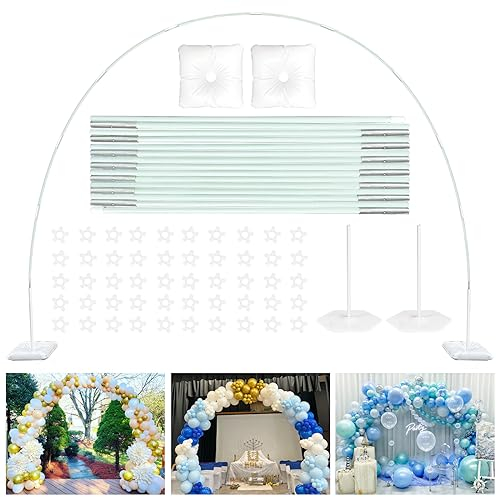 TEKXYZ Ballonbogen-Ständer-Set, verstellbarer Ballonbogenrahmen, 2,2m hoch & 3m breit, ideal für Partydekorationen, ohne Ballons