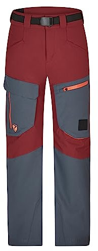 Ziener Jungen AKANDO Ski-Hose Schnee-Hose | wasserdicht warm PFC frei, red cabin, 116