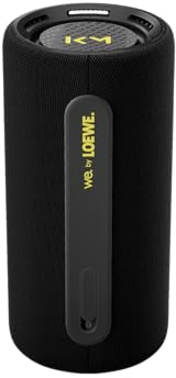 LOEWE We. Hear pro Black, Bluetooth Lautsprecher, Kooperation mit Kylian Mbappé, 100 W, Wasserresistent IPX6, Tragbar, 24h Akku, Powerbank, 100W