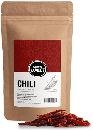 Spicy Welt Hela Chaotian Chili (100g) – Torkad Facing Heaven Chili för Wok, Kung Pao, Chiliolja, Grytor, Nudlar och Asiatiska Såser | Aromatisk, Citrusdoftande | 100% Naturren, Utan Tillsatser