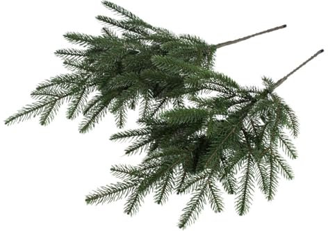 Botanic-Haus künstlicher Tannenast/Weihnachtszweig Karpaten Spritzguss filigran Farbe: dunkelgrün (2 Stück)