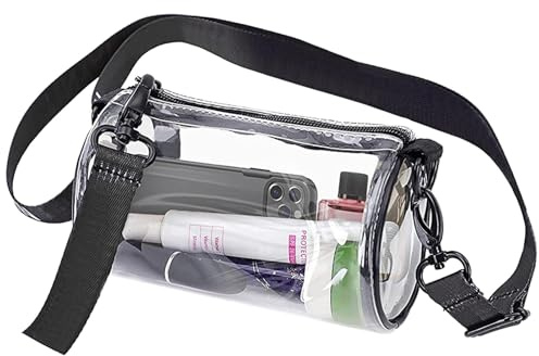 Monederos cilíndricos transparentes, elegantes monederos transparentes de PVC para niñas, cartera para teléfono móvil, carteras, llaves, cosméticos, pañuelos
