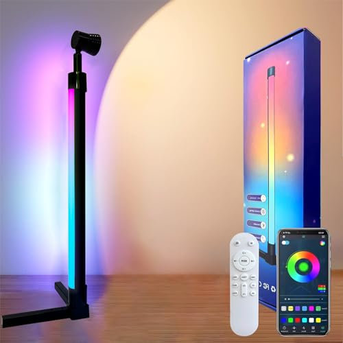RGB Lightbar 50cm TV Luz de Fondo USB Operado Lámpara Ambiental 6W Smart Sync con La Música y el Control de APP, 360 ° Foco Giratorio, 270 ° ángulo de Lámpara para Juegos PC TV decoración