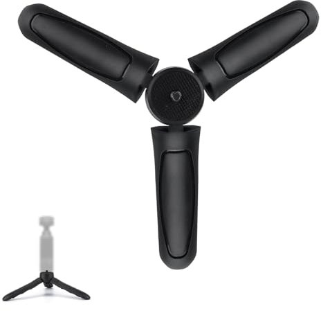 BOXOB Mini Trípode Compatible con dji Osmo Pocket 3 y 2, Soporte Bolsillo Portátil ABS Negro Trípode Selfies Accesorios Ideales para Varios Equipos Filmación