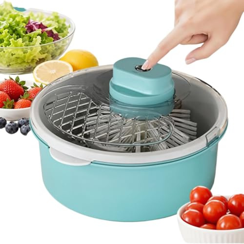 Frukttvätt elektrisk bär- och grönsakscentrifug | Frukt- samt Grönsaksrengörare för , , Sallad, Måltidsförberedelser, Camping, Picknick, Resor och