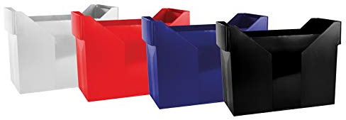 DONAU 7421001-18 Hängemappenbox Hängeregister aus Bruchsicherem Kunststoff/ Praktische File Box für Ordner Mappen A4/ Farbe: Dunkelblau/ Blau