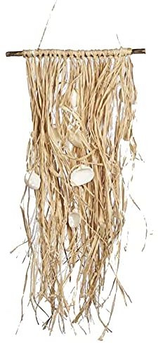Dekohänger mit Muscheln Basthänger Hängedeko maritim Mediteran Sommer-Dekoration Wanddeko Baddeko Deko Garten