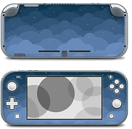 Finest Folia Folien Skin kompatibel mit Nintendo Switch Lite Spiele Konsole Aufkleber Schutz gegen Kratzer Design Sticker Cover Spielekonsole passgenau selbstklebend R203 (12 Wolken)
