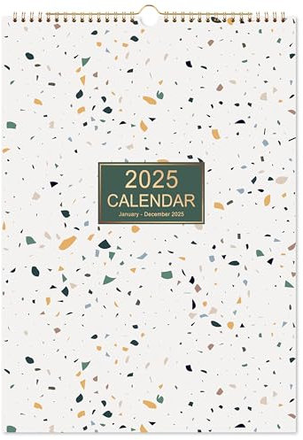 Calendario familiar 2025 – Calendario 2025 Reino Unido de enero de 2025 a diciembre de 2025, calendario 2025 con sección de notas, planificador de pared perfecto para tu horario