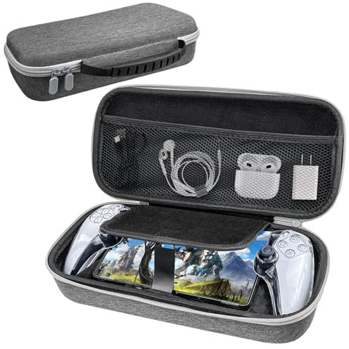 YAMTO Portable Carrying Case fits for PS5 Portal Remote Player, Hard Shell Protective Travelling Hand Grip Storage Case for PlayStation Portal Handheld Game Consoles,Organize Everything in One Case