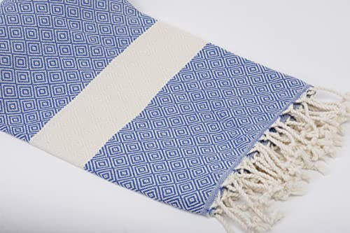 Äkta strandhandduk turkisk hammampeshtemal-handdukar snabbtorkande, absorberande och lätt, bad, gym, yoga, simning, camping, bastu, spa, picknick och strand, 100 % bomull – 100 x 180 cm (turkisk,