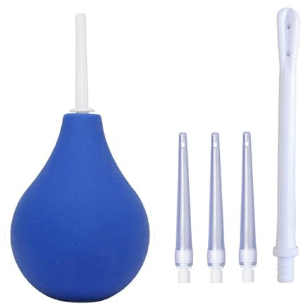 Enema Bulb Rektal Spruta Ren Silikon Douche Cleanse Kit för förstoppning, Kolon Rengöra med 5 Avtagbara Smala Munstycken För Män Kvinnor (160ml)