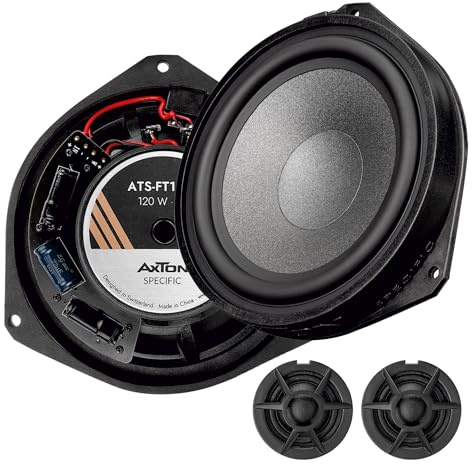 AXTON ATS-FT160C - Sistema di componenti a 2 vie, compatibile con veicoli Fiat Ducato, Plug & Play Front Car Speaker per porta da incasso, 80 W RMS, 1 coppia
