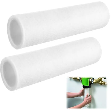 Enhon Filtros de Repuesto (4 Unidades), Compatibles con Filtro de Agua Grünbeck FS 1, Cartuchos de Recambio para Filtro de Agua Doméstico, 80 µm, Sin Campana Protectora