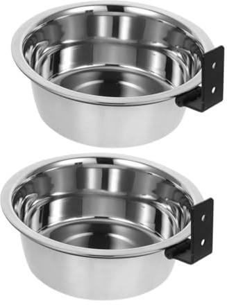 UPKOCH 2sets Ciotole per Cani da Parete in Acciaio Inox Ciotole per Cibo per Animali da Compagnia Sospese Stazione di Alimentazione Montata Parete per Cani e Gatti