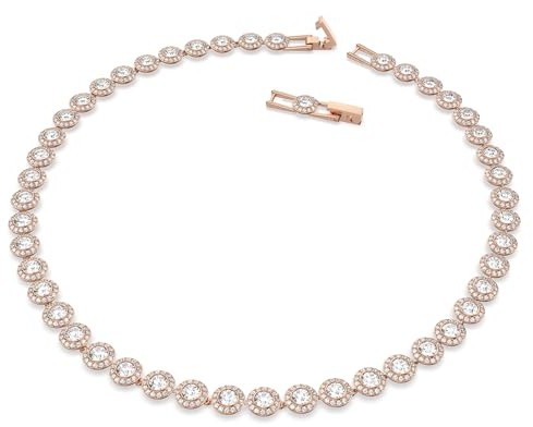 SWAROVSKI Angelic Crystal Jewelry Collection, Rose Gold & Gold Tone Finish, Length: 14 7/8 inches, Crystal, crystal