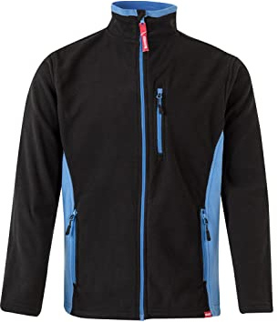 VELILLA 201504; Chaqueta Polar Bicolor; Color Gris y Verde Lima; Talla 2XL