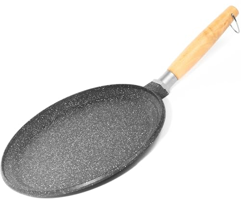 NAMAI - Testo Romagnolo 28 CM, Alluminio Pressofuso, Adatto In Lavastoviglie, Pietra, Padella Antiaderente, Manico Removibile, No Induzione, Made In Italy (28CM PIETRA)