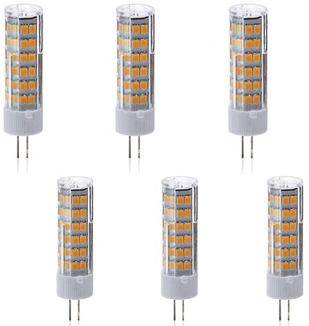 G4 led 220V Leuchtmittel dimmbar 7W Ersetzt 50W, 6er pack Stiftsockellampe warmweiß, 500lm,3000k, Stiftlampe. >Bitte Beachten< 230V Leuchtmittel nicht geeignet für 12V Trafo Lampen