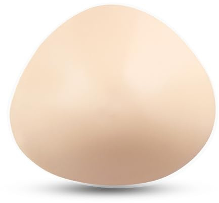 Polreta Triangle Lightweight Silicone Breast Forms,Concave Breast Prosthesis Bra Pad Inserts for Mastectomy Swimming Cosplay(1 Piece)