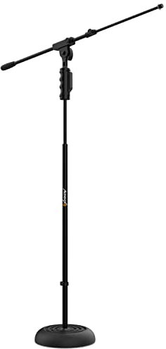 Audibax Base 10E Microphone Stand Floor Giraffe Adjustable Round Base and Easy Block