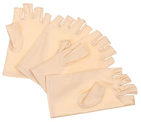 minkissy Guanti Anti Uv Mezze Dita Leggeri E Traspiranti Per Ciclismo E Sport Outdoor Protezione Mani E Unghie 2 Paia Elasticità Confortevole Fibra Di Ghiaccio