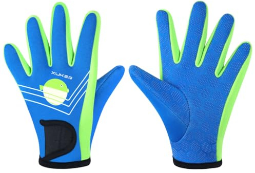 XUKER Neoprene Gloves for Kids, 2mm Wetsuit Dive Gloves Keep Warm for Diving Scuba Kayaking Snorkeling Swimming Water Sports