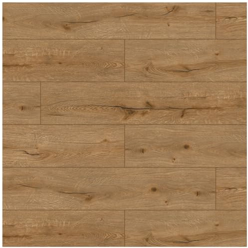 Klick Vinylboden Rigid SPC Landhausdiele Holzoptik - Klicksystem Hartvinyl mit Trittschalldämmung - schwimmende Verlegung - - 150 x 22,8 x 0,6 cm - 1,71 m² - 5 Dielen
