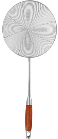 Spinnensiebs-Skimmerlöffel, feinem Mesh -Sieb-Lebensmittelsieb, Küchenköpfe Drahtlöffel Löffel mit Griff, langlebig, leicht zu reinigen, 41,5 x 15 cm zum Braten von Lebensmitteln kochen