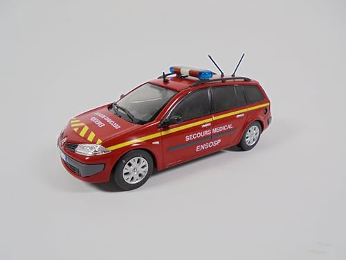 OPO 10 - Fire Truck 1/43 Compatible with R. Megane Station Wagon Fast Vehicle for Firefighter Doctor - Light Firefighter Vehicle Hachette CPL38