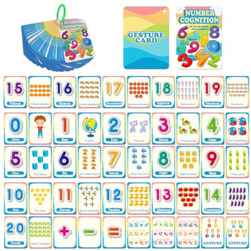 QiLumier Jouets Montessori Carte d'apprentissage，Enfants Carte d'éducation précoce Apprentissage，Carte Cognitive Lettre apprentissageCarte，pour Jeunes Enfants 2 3 4 5 6 Ans