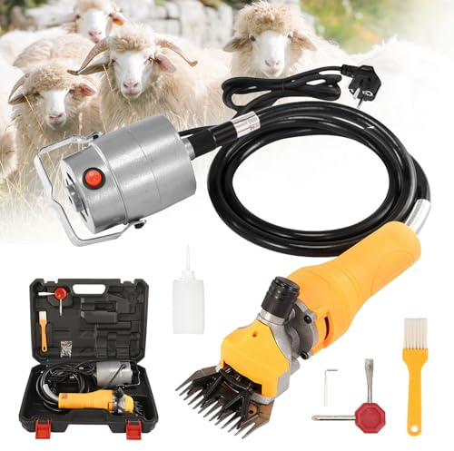 Tondeuse à Moutons, 1000W Tondeuse éLectrique Tondeuses Pour Chevaux Avec Moteur Puissant Et Cordon D'Alimentation De 2.8m Tondeuses à 13 Dents 2400 Tr/Min Pour Moutons ChèVres Et Alpagas