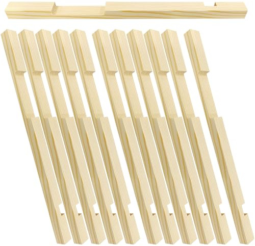 BBzealotry 12 Pcs Wooden Beehive Entrance Reducer for 10 Frame Hive,Beekeeping Supplies - Keep Out Robbers Mice Moths,Maintain Warmth & Ventilation,Hive Entrance Protector