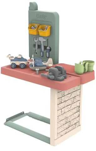 Smoby Life - Atelier Garden - Adapté à de Nombreuses Maisons - Bricolage - 39 Accessoires Inclus - Véhicule à Construire - Matière Recyclée - A Partir de 2 Ans - Fabrication Française