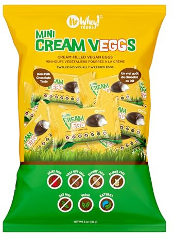 Mini Cream VEGG’s – Milkless Cream-Filled Chocolate Eggs (5 oz Bag) – Easter – Vegan, Allergy-Friendly, Kosher – Free of Dairy, Peanuts, Tree Nuts, Eggs, Soy, Gluten & Sesame – No Artificial Colors or Flavors – Top 9 Allergen Free – No Whey! Foods