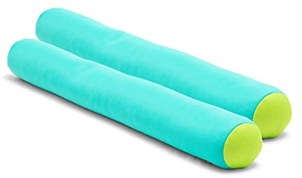 Big Joe Noodle 2 Pack No Inflation Needed Pool Floats, Aqua/Green Double Sided Mesh, Quick Draining Fabric, Jumbo 4 feet