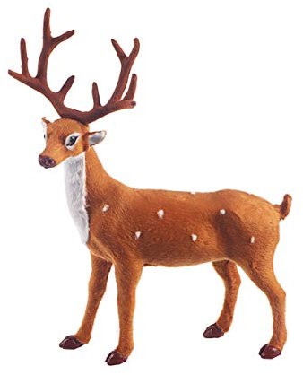 Holibanna Rentierfiguren Weihnachtsdeko Mini Hirsch Elch Ornamente Rentiere Weihnachten Tischdeko Feier Tischdeko (5 9 Zoll)
