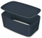 Leitz MyBox kleine Aufbewahrungsbox mit Deckel, Samtgrau, Cosy-Serie, 52630089, Dunkelgrau