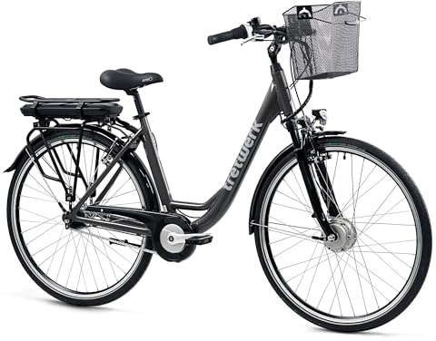 TRETWERK 28 Zoll E-Bike Cloud Pro - E-Citybike Damen Fahrrad mit 7 Gang Nabenschaltung - Elektrofahrrad mit Frontmotor 250W, 36V