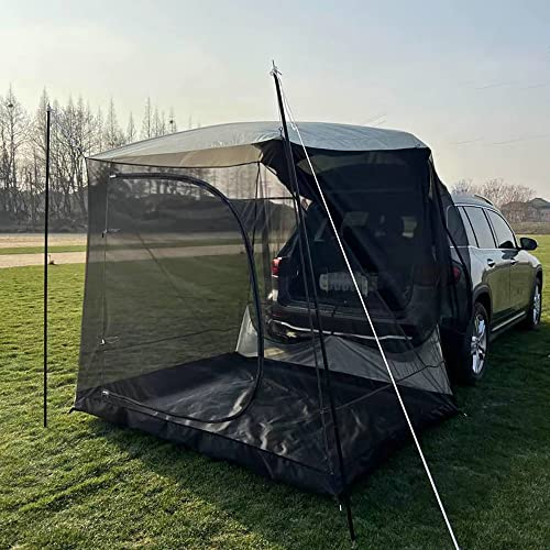 Vilemoon Auto Sonnensegel Sonnenschutz Tragbar Wasserdicht SUV Zelt Camping Auto Baldachin mit Moskitonetz