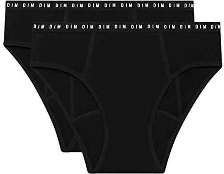 DIM My Protect Culottes Menstruelles Fille x2 | Flux Abondant | Coton Bio Ultra Absorbant | Confort et Sécurité | Lavables