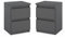 MRBLS_HOME Nachttisch 2er Set Nachtschrank Nachtkommode Modern Möbel mit Schubladen Kommode Holz Schubladenschrank für Ihr Schlafzimmer (Grau Matt) – 30 x 43 x 32,5 cm (B/H/T)